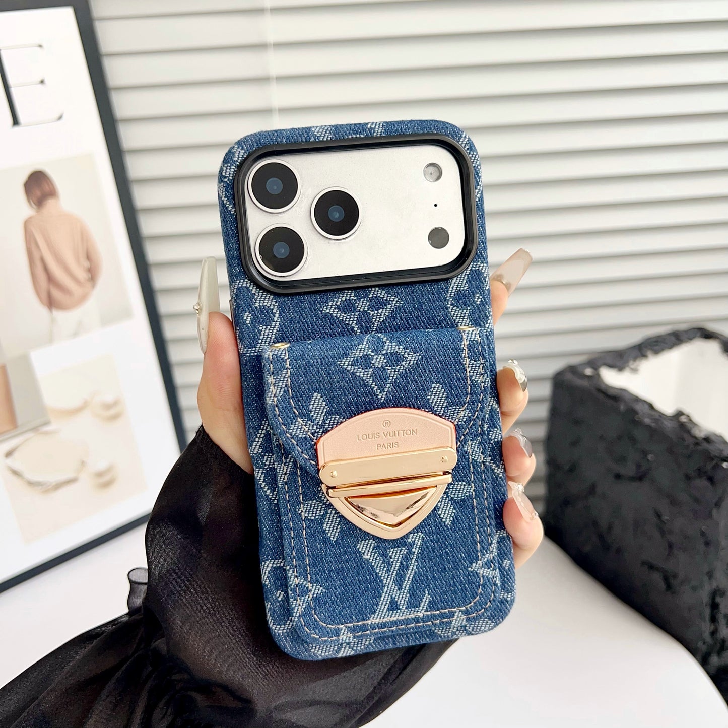 Cás iPhone Só Crossbody le Póca Cárta & Strap Inscortha