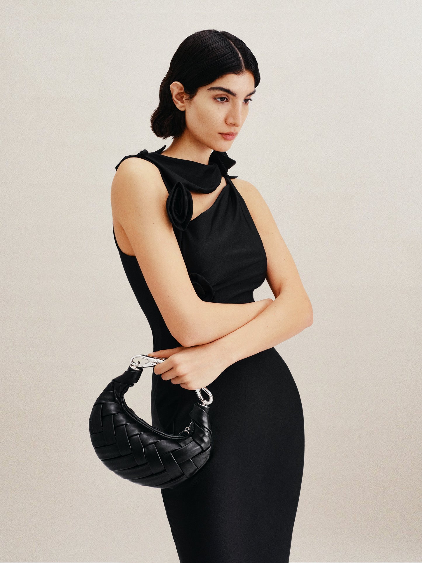 Bolso de mano Orla tejido - Negro