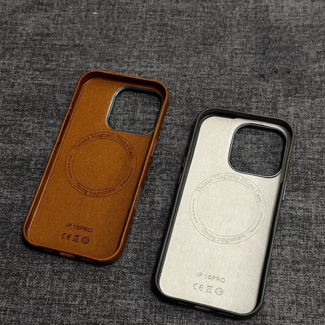 Klassisk iPhone-deksel i ekte skinn