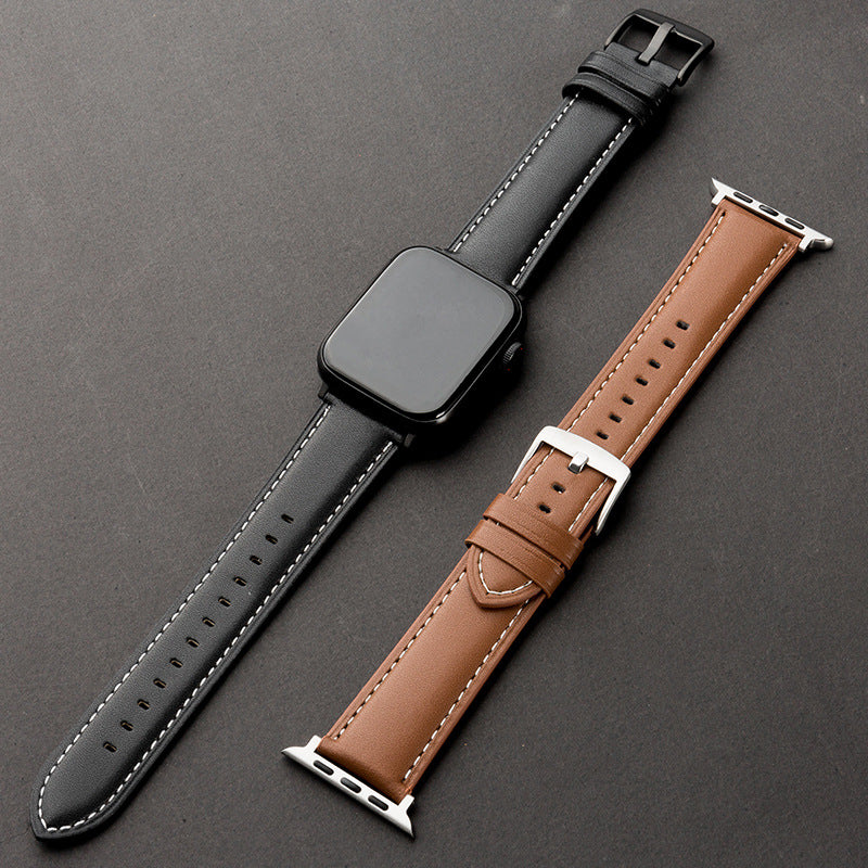 Correa de cuero genuino para Apple Watch