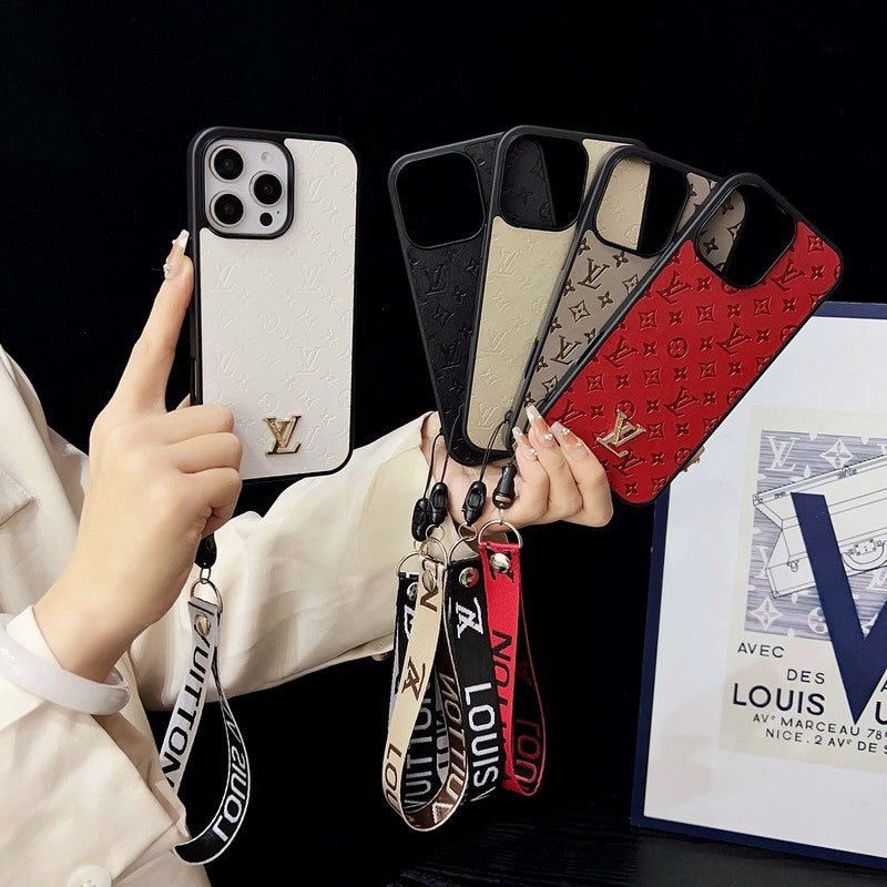 Θήκη για iPhone με αλυσίδα χεριών καφέ πολυτελείας