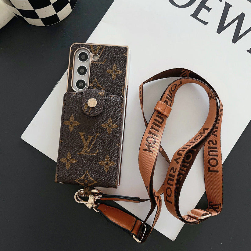 LUKSUS ELEKTROPLATERENDE MONOGRAM KORTHOLDER CROSSBODY SAMSUNG Z FOLD EKSKE