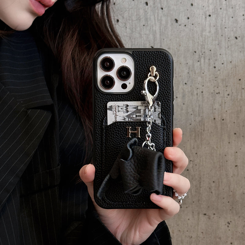 Δερμάτινη θήκη για iPhone κρεμαστό θήκη για κάρτα
