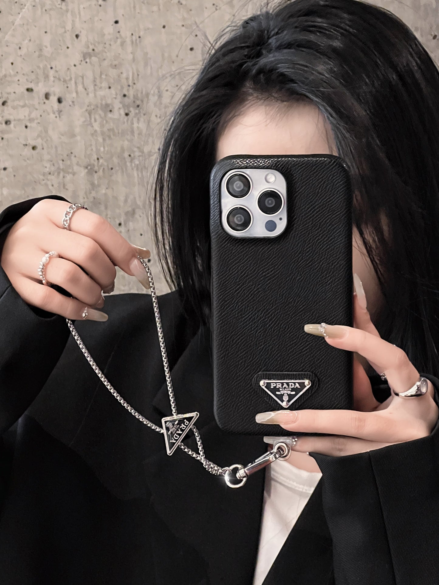 Luksuriøst lær Crossbody iPhone-deksel