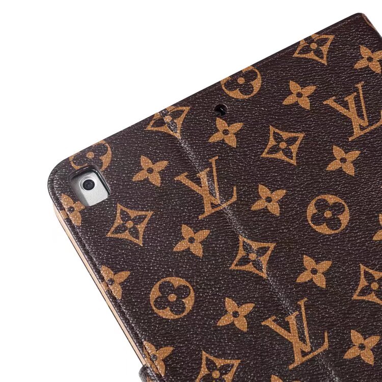 Luxus iPad tok vászon Monogram bőr friss nyári téma mintával