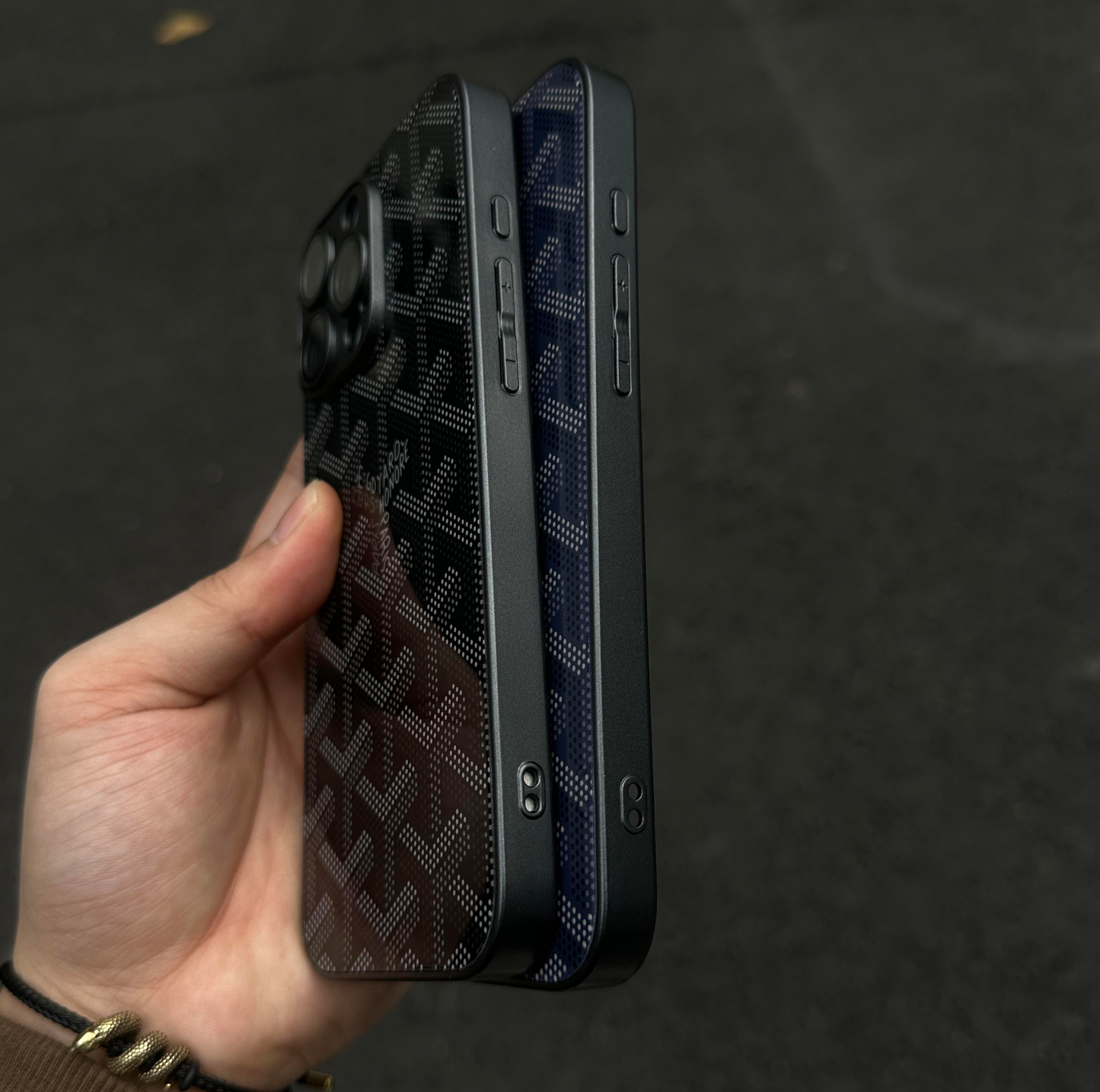 G-Y Lyxigt Geometriskt Monogram iPhonefodral