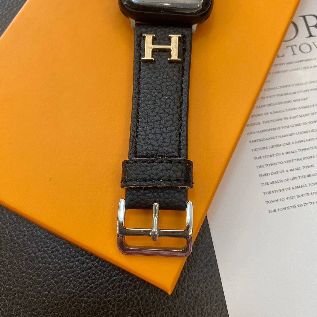 Correa de Apple Watch de cuero genuino con patrón