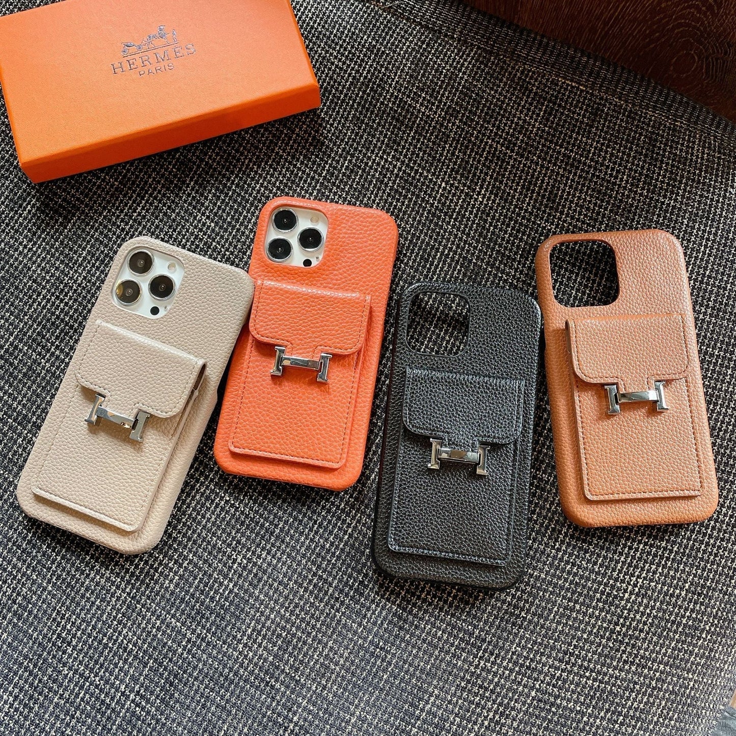 H カードホルダー レザー iPhone ケース
