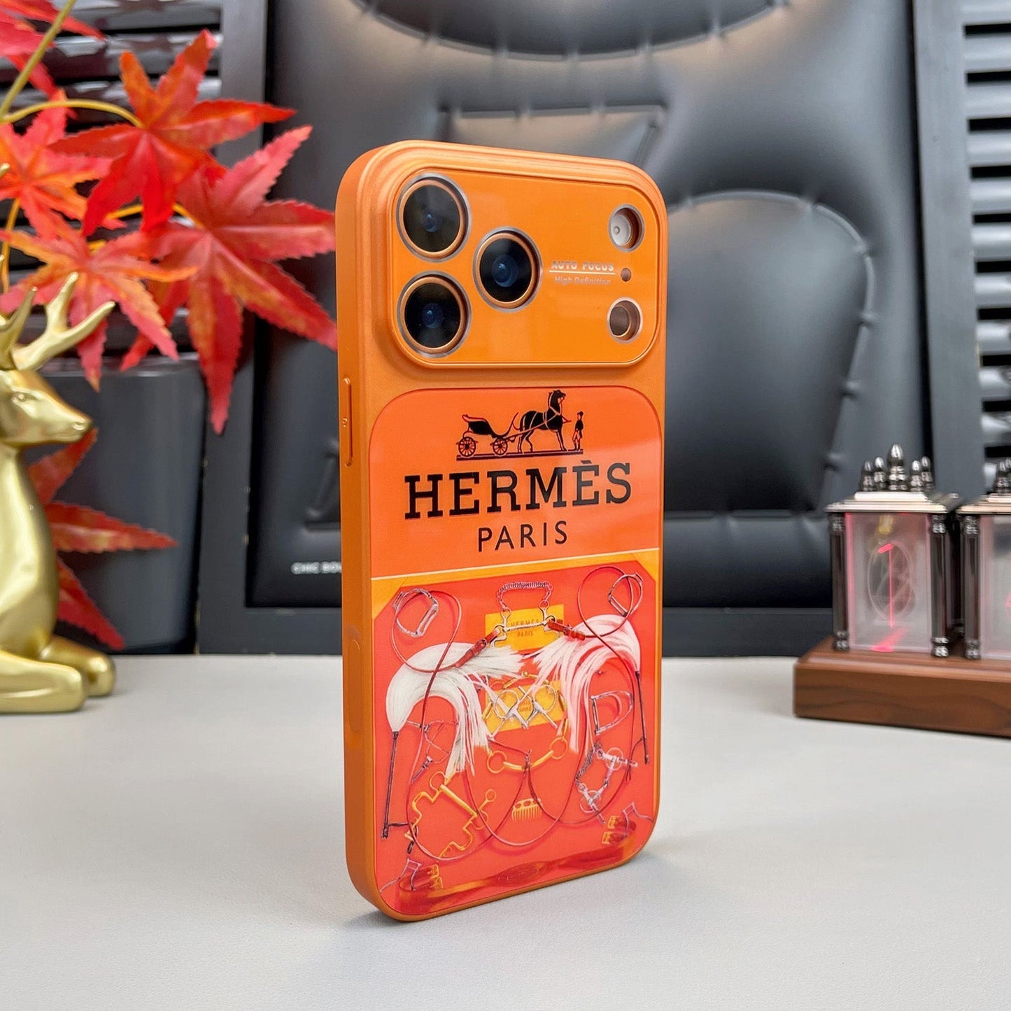 H Luxury Orange Series iPhone-deksel