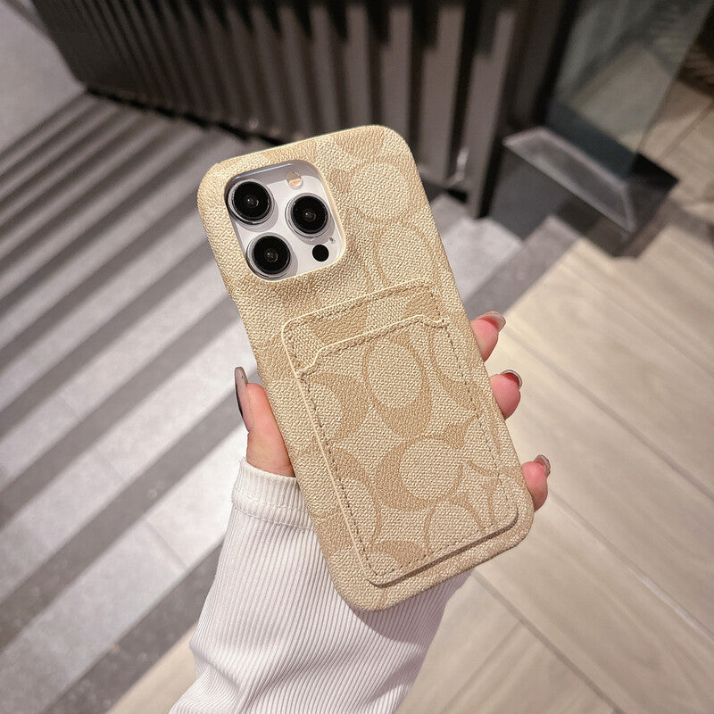 Klasszikus klasszikus iPhone tok kártyatartóval, fehér - JQB240330