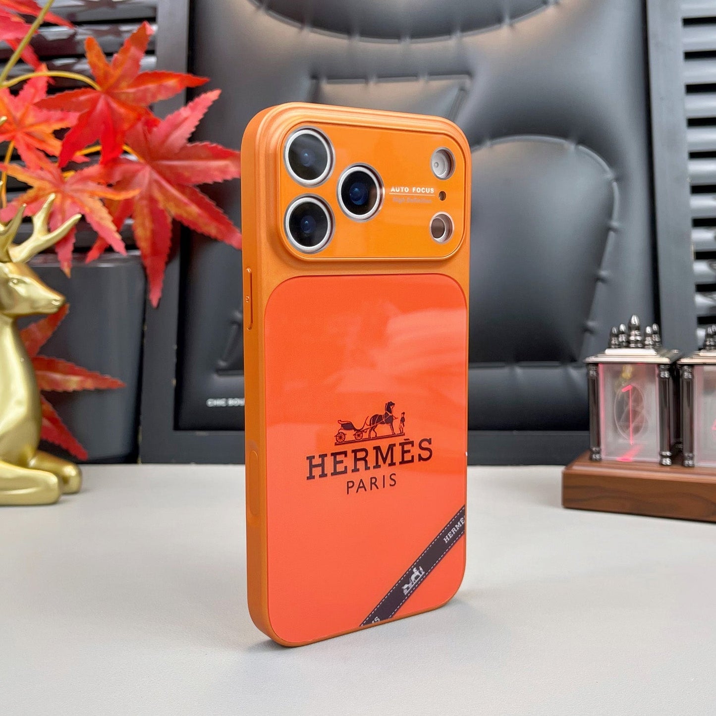 H Luxury Orange Series iPhone-deksel