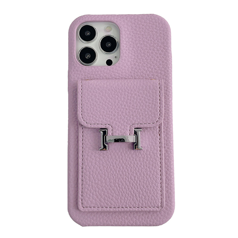 H カードホルダー レザー iPhone ケース