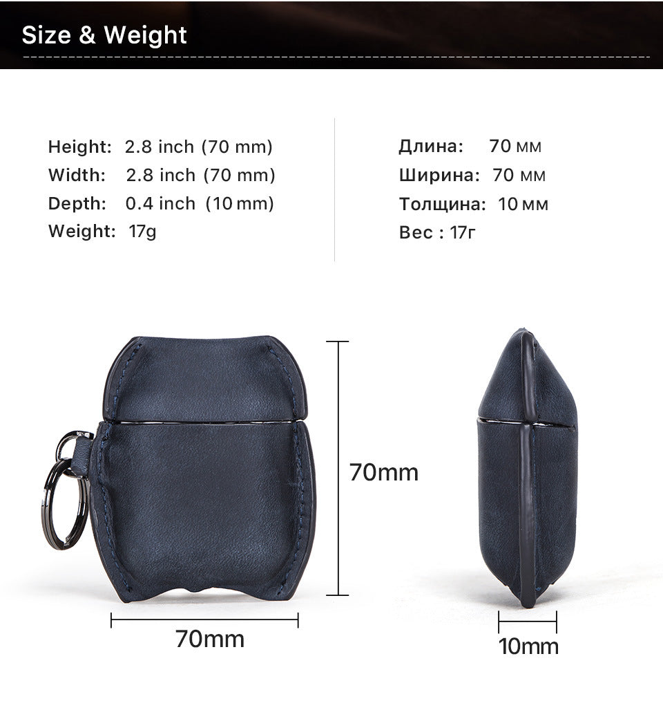 Funda AirPods 1/2 de cuero genuino
