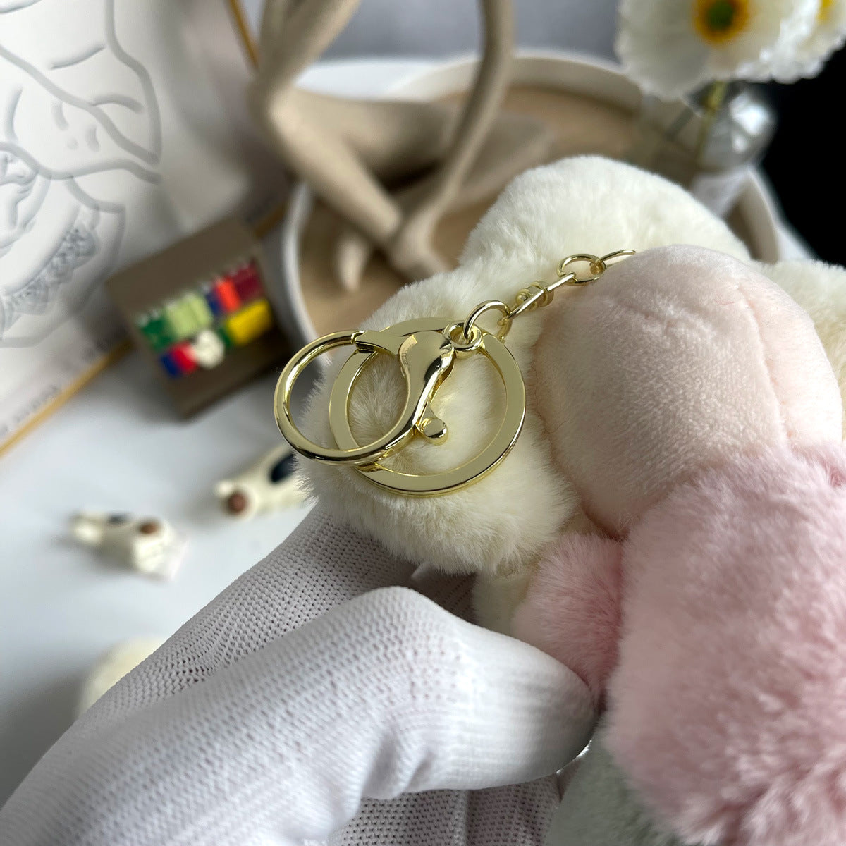 Søt solsikkeplysj nøkkelring – Vivienne Doll Bag Charm for kvinner, bil<rAMP>ryggsekkdekorasjon