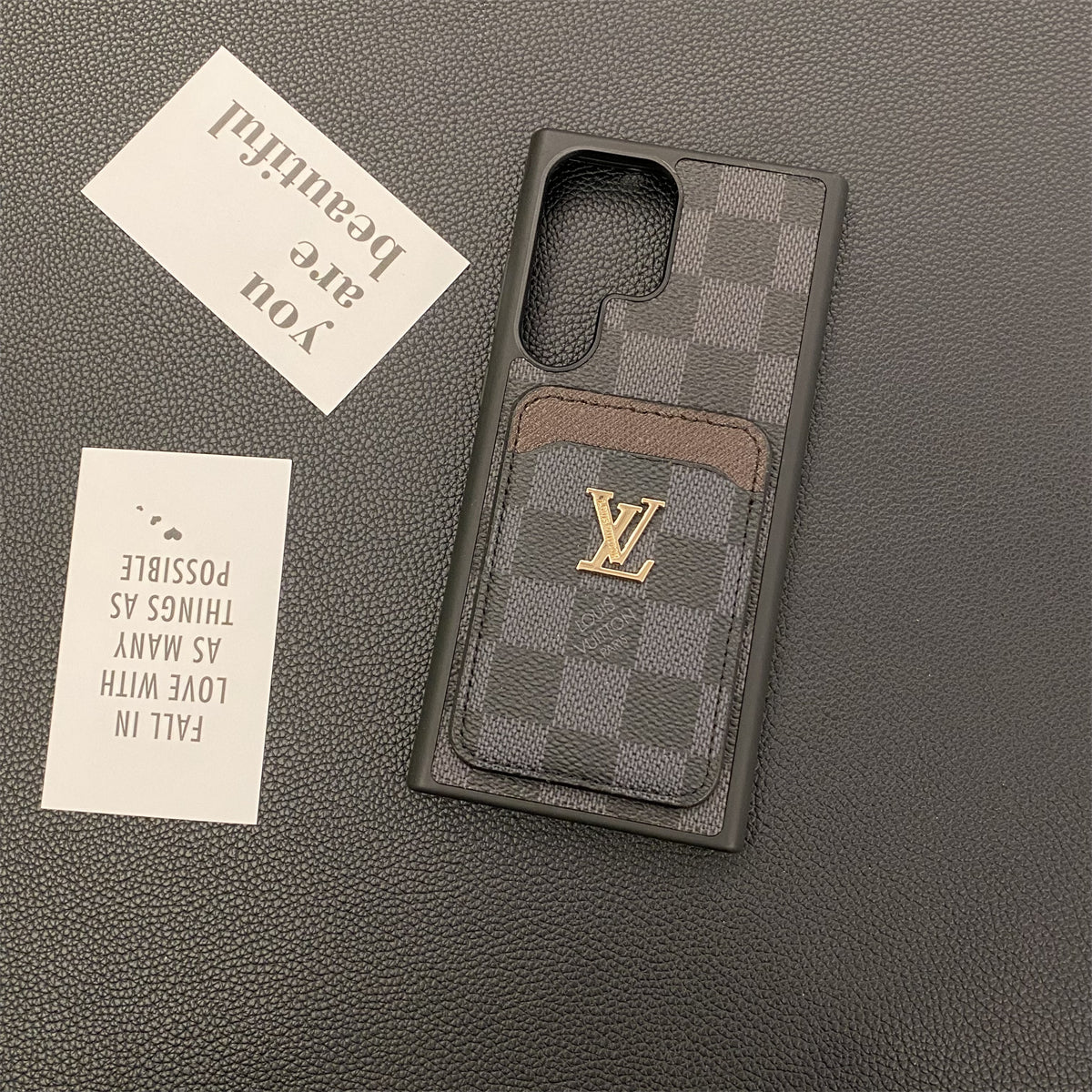 SAMSUNG GALAXY PETITE MALLE TELEFOONHOESJES KAARTHOUDER MONOGRAM CANVAS