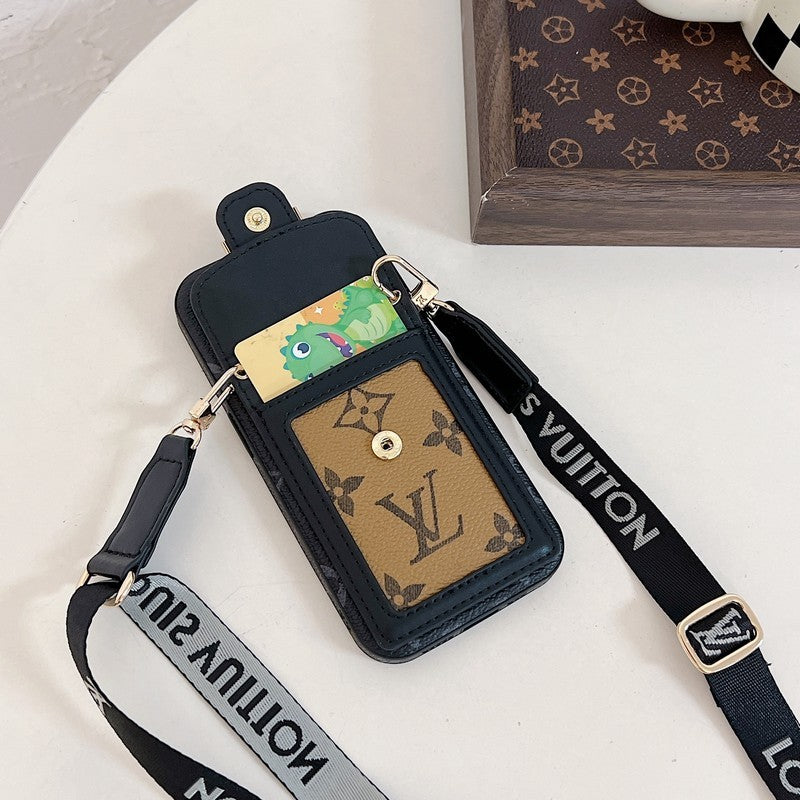 Ylellinen korttipidike Crossbody iPhone-kotelo