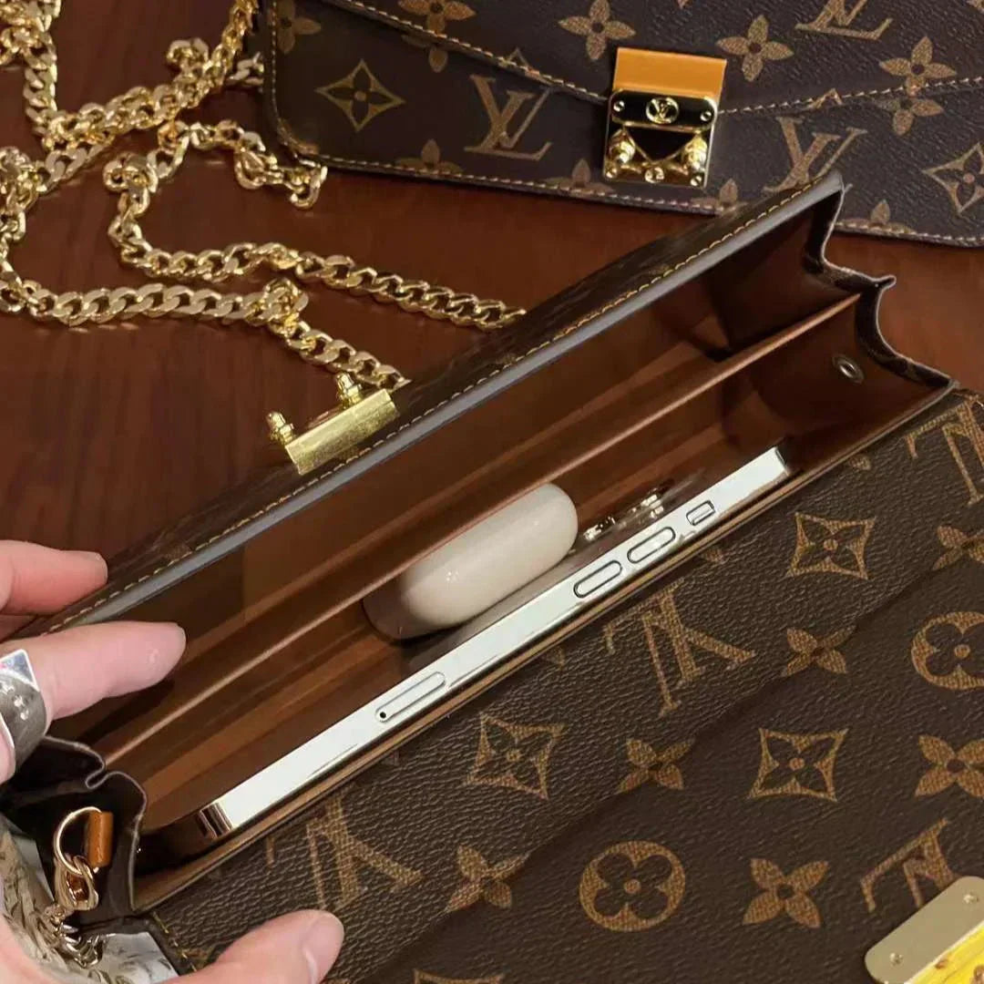 Monogram Canvas Bag Håndholdt Crossbody Chain Mobiltelefon