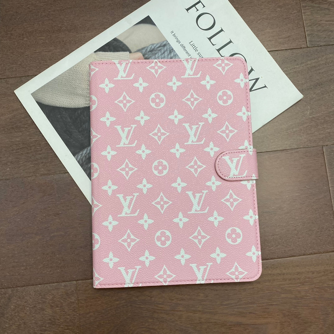 Tyylikäs Monogrammi Canvas Flip Cover Apple iPad suojaava nahkakotelo