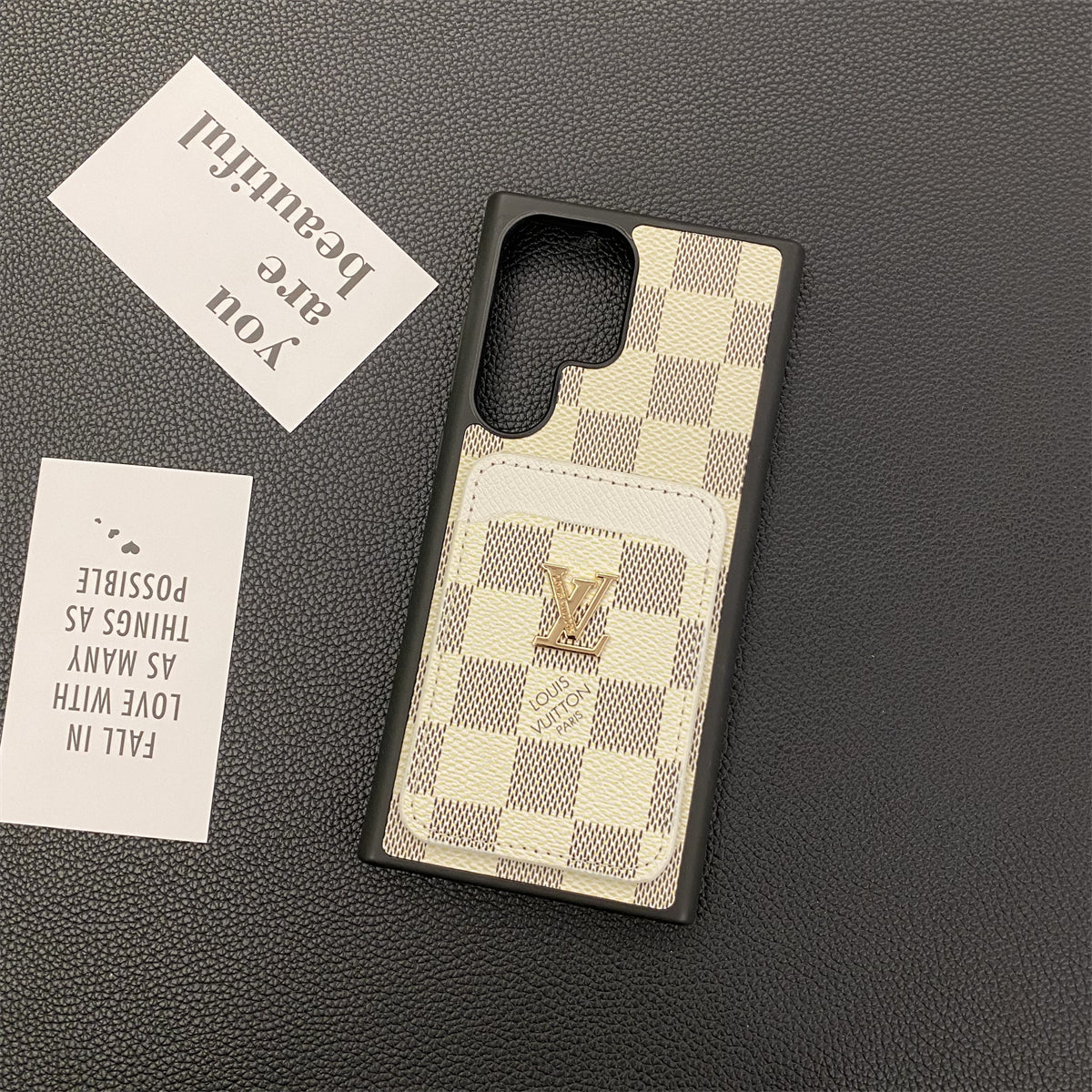 SAMSUNG GALAXY PETITE MALLE TELEFOONHOESJES KAARTHOUDER MONOGRAM CANVAS