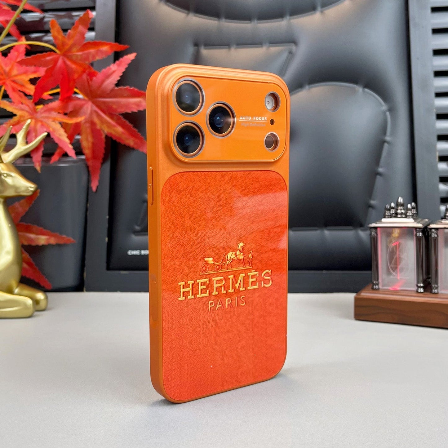 H Luxury Orange Series iPhone-deksel