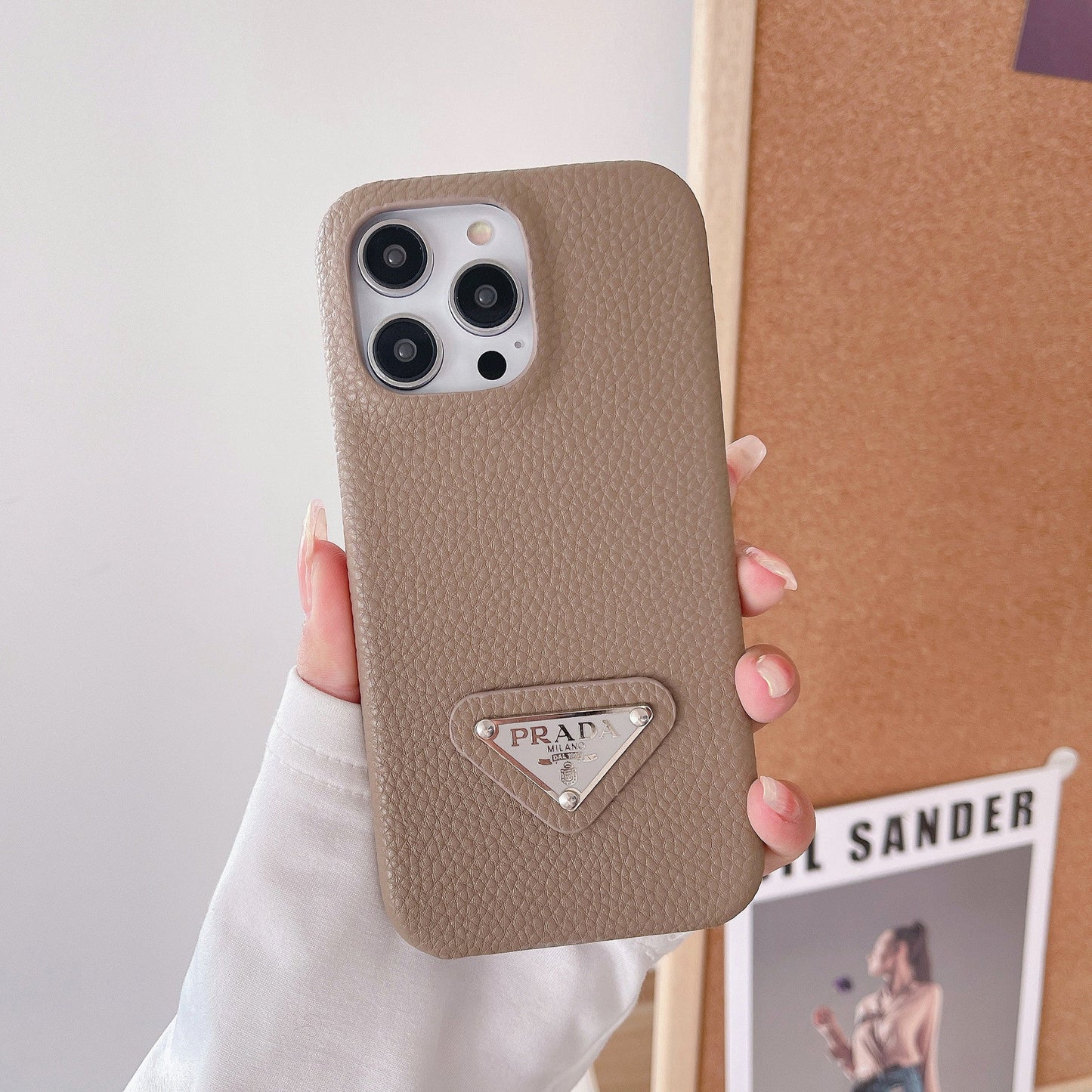 Funda de cuero de lujo para iPhone