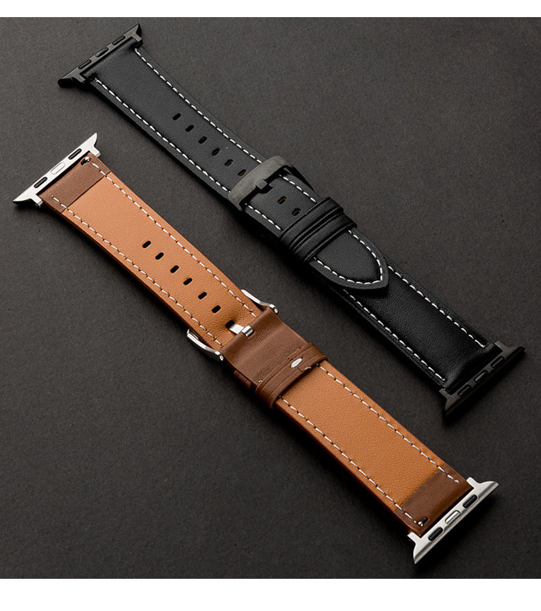 Correa de cuero genuino para Apple Watch
