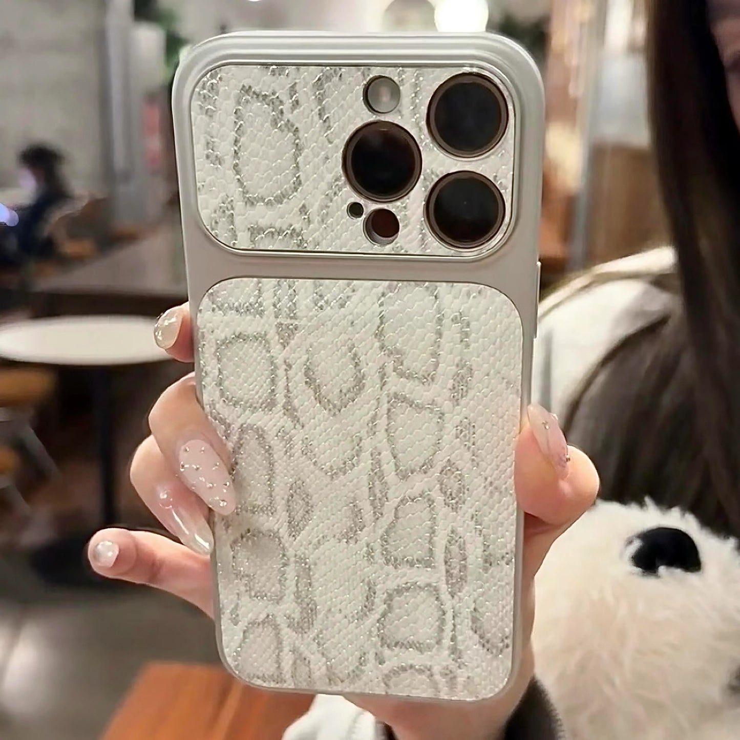 Luxus kígyóbőr textúrájú iPhone tok