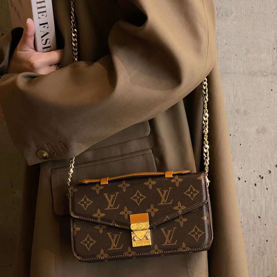 Monogram Canvas Bag Håndholdt Crossbody Chain Mobiltelefon