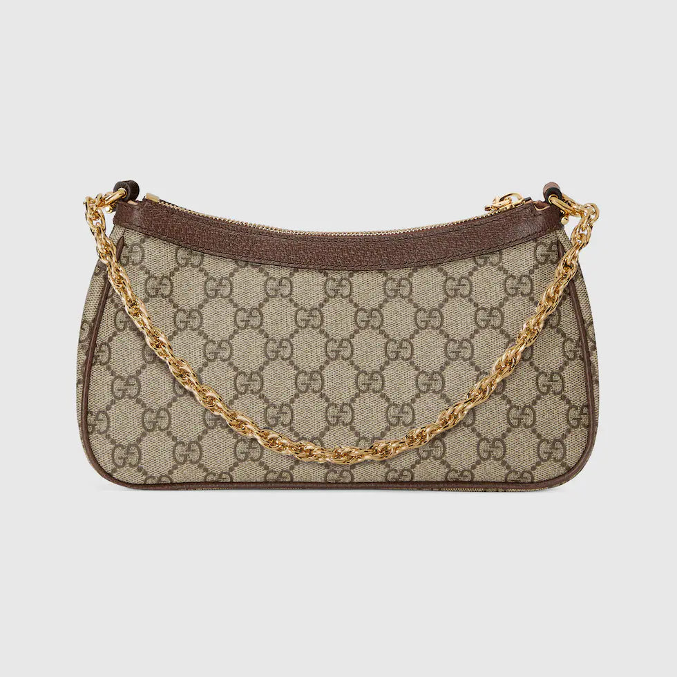 Bolsa de ombro com estampa de lona
