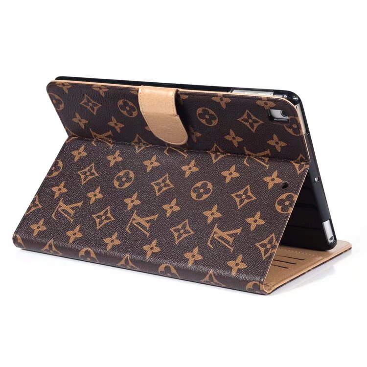 Luksuzna platnena monogram kožna svježa ljetna tematska torbica Apple iPad crna