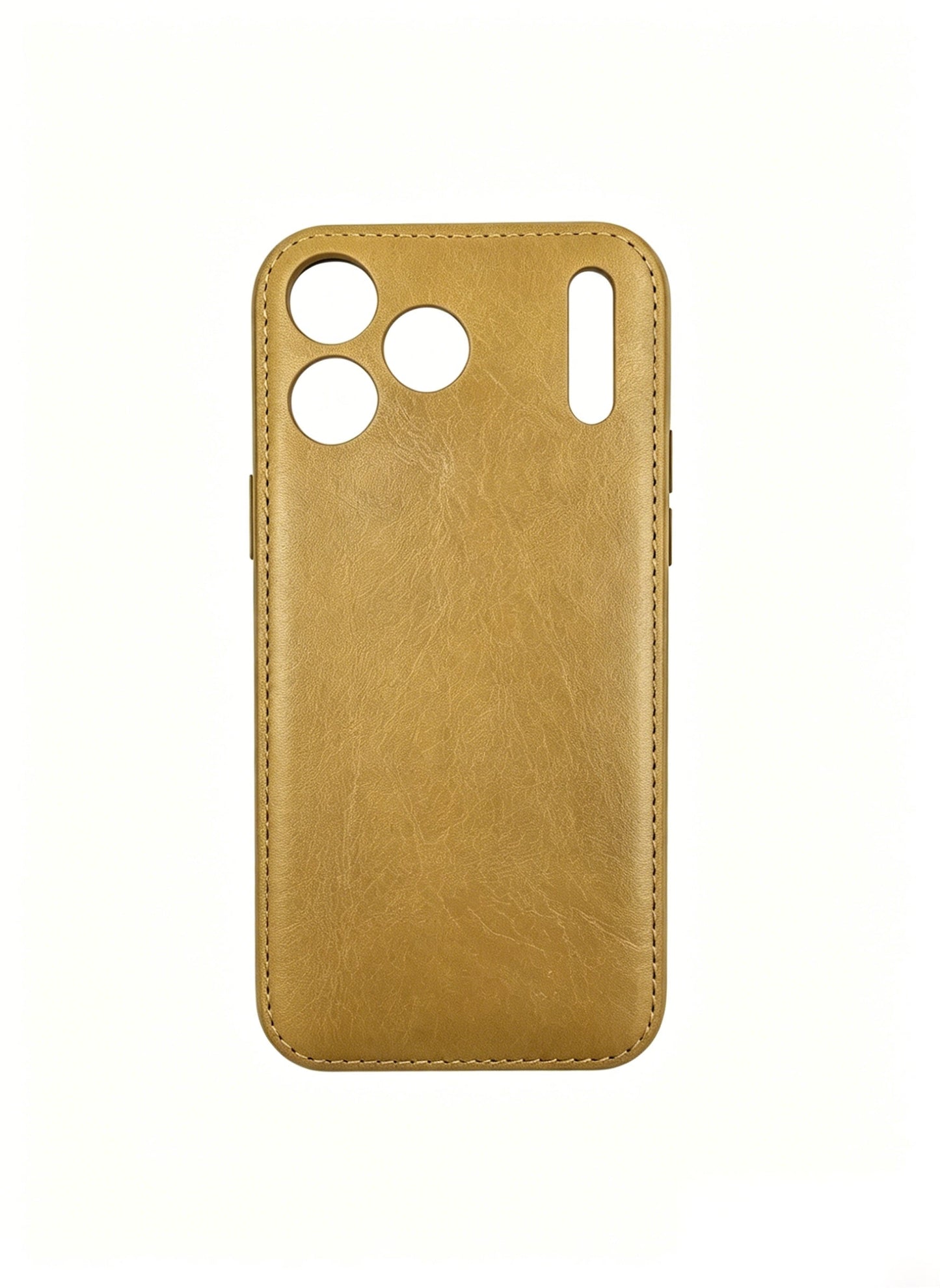 Håndlaget iPhone-deksel i grønnsaksgarvet skinn – Vintage Patina Edition
