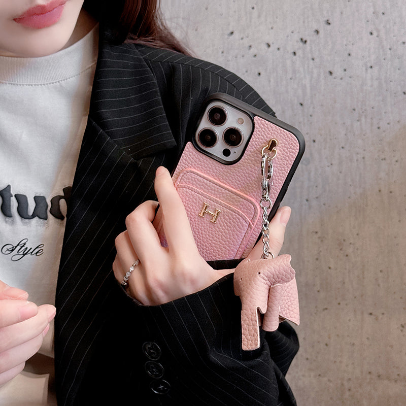 Δερμάτινη θήκη για iPhone κρεμαστό θήκη για κάρτα
