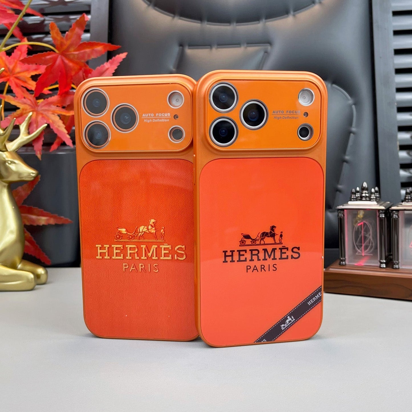 H Luxury Orange Series iPhone-deksel
