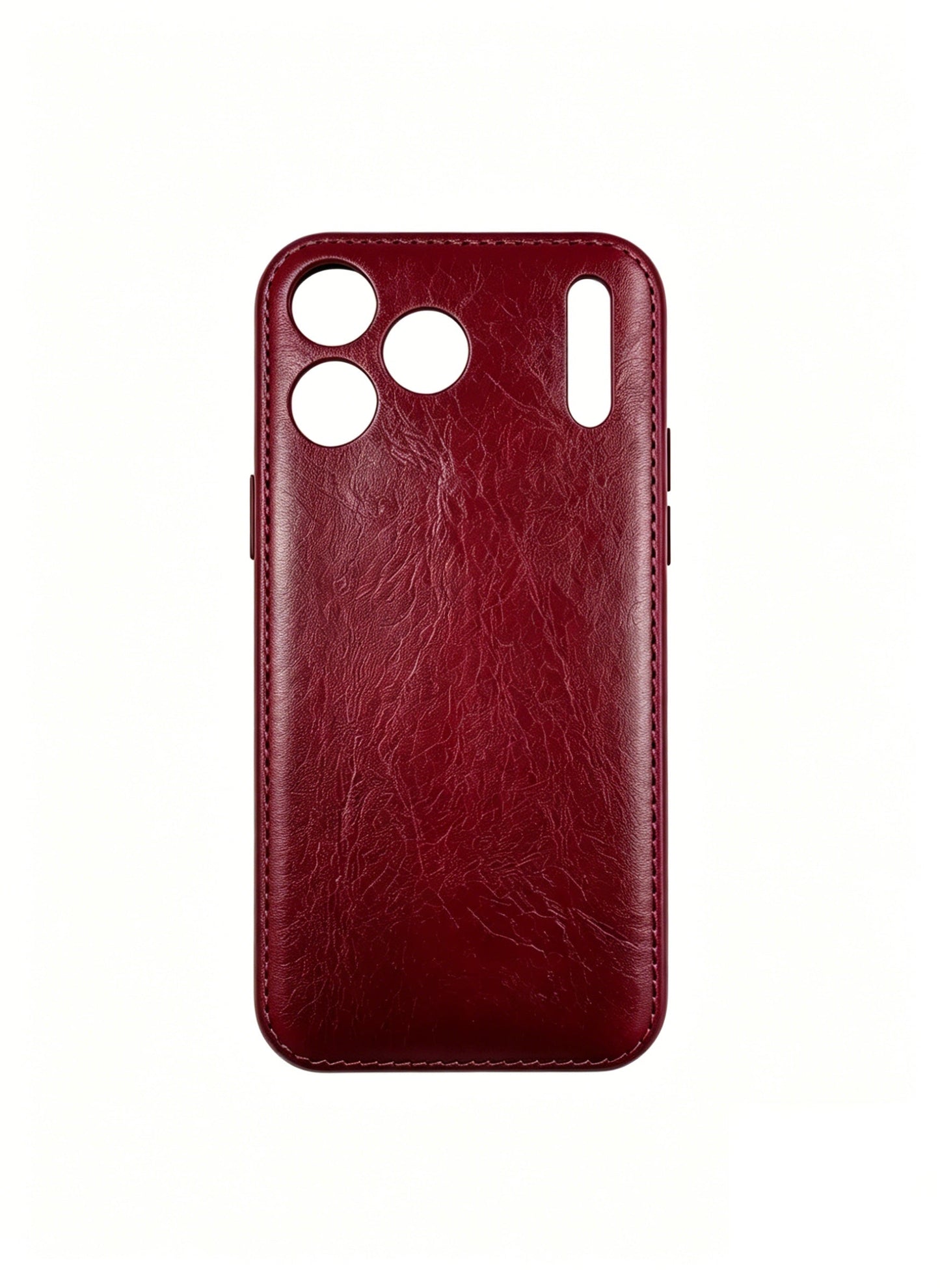 Håndlaget iPhone-deksel i grønnsaksgarvet skinn – Vintage Patina Edition