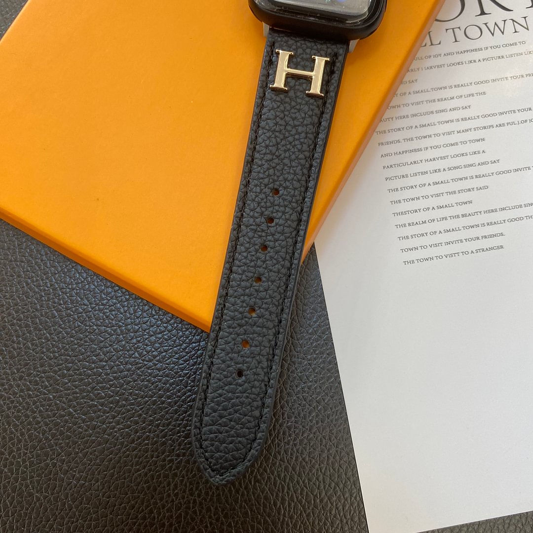 Correa de Apple Watch de cuero genuino con patrón