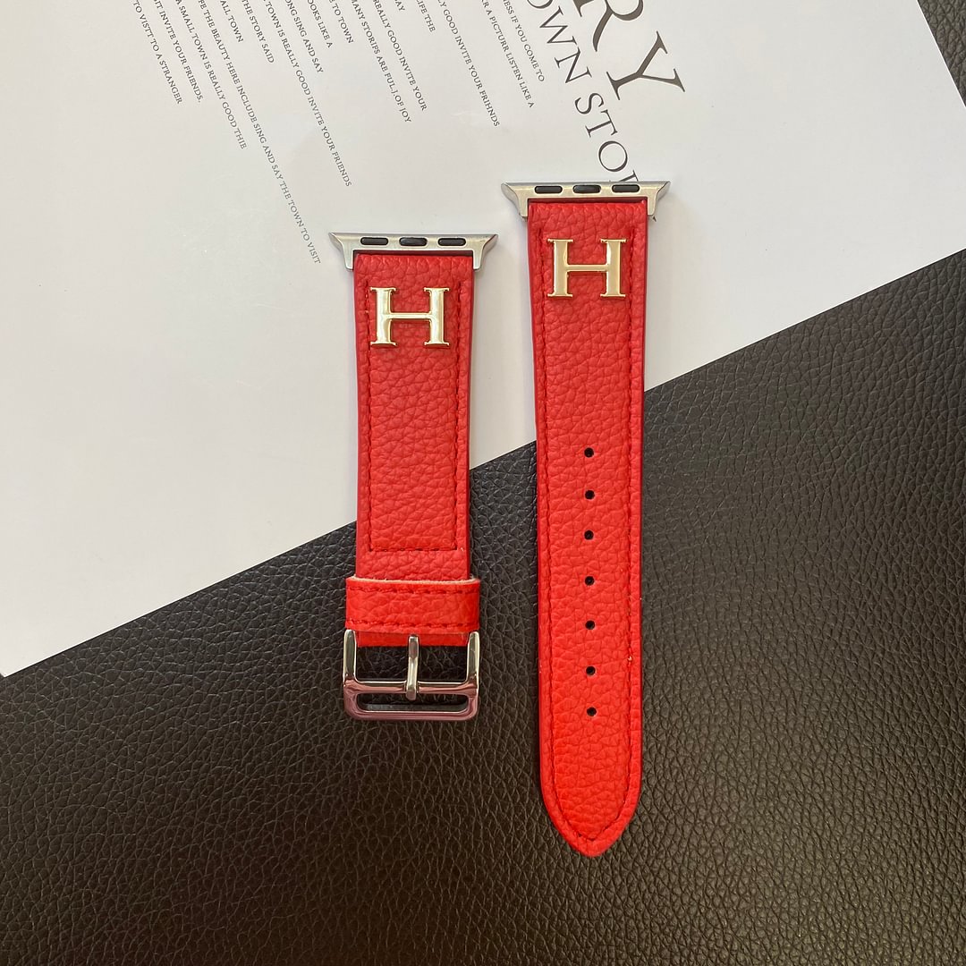 Correa de Apple Watch de cuero genuino con patrón