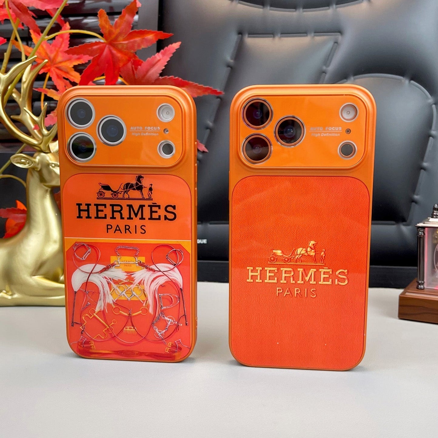 H Luxury Orange Series iPhone-deksel