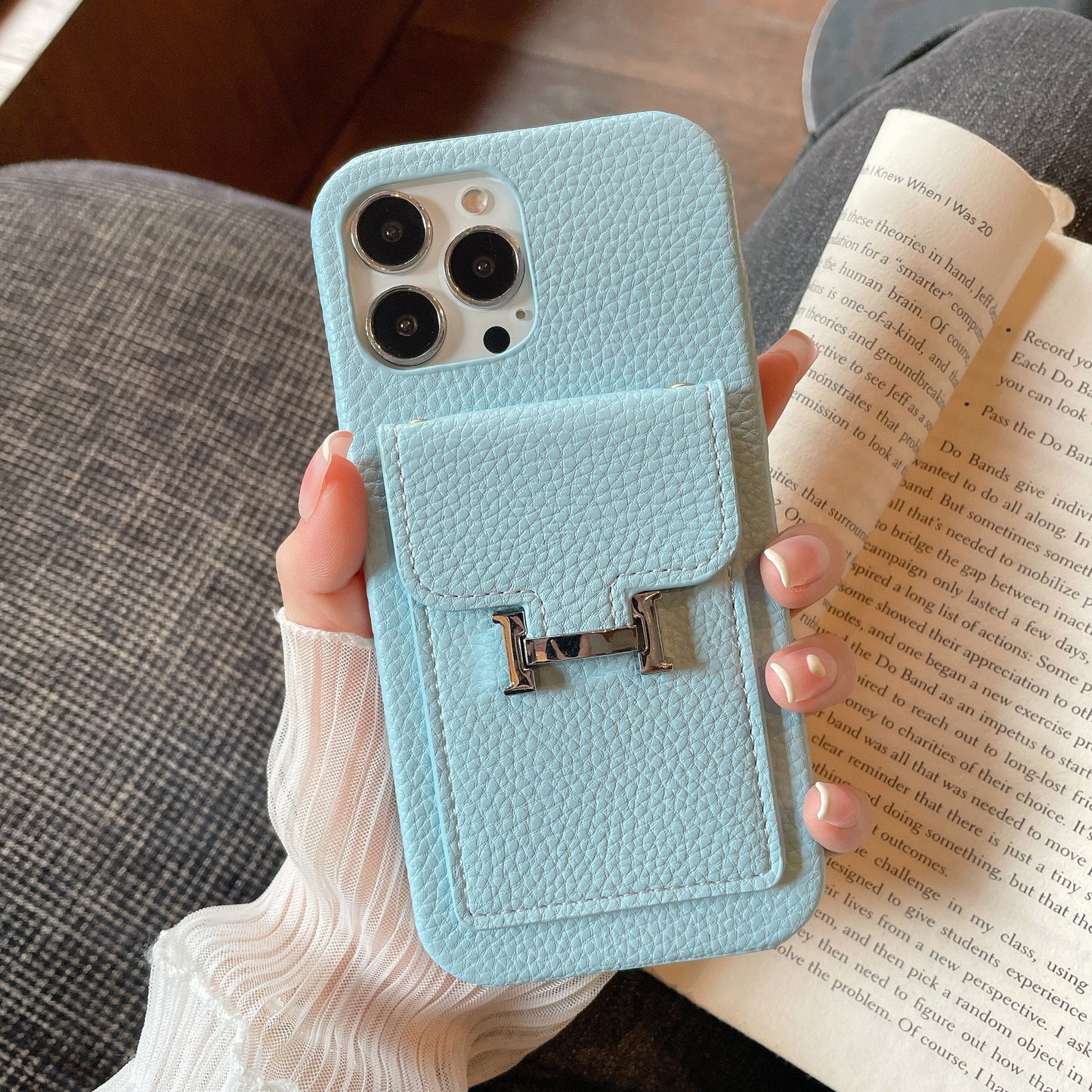 H カードホルダー レザー iPhone ケース