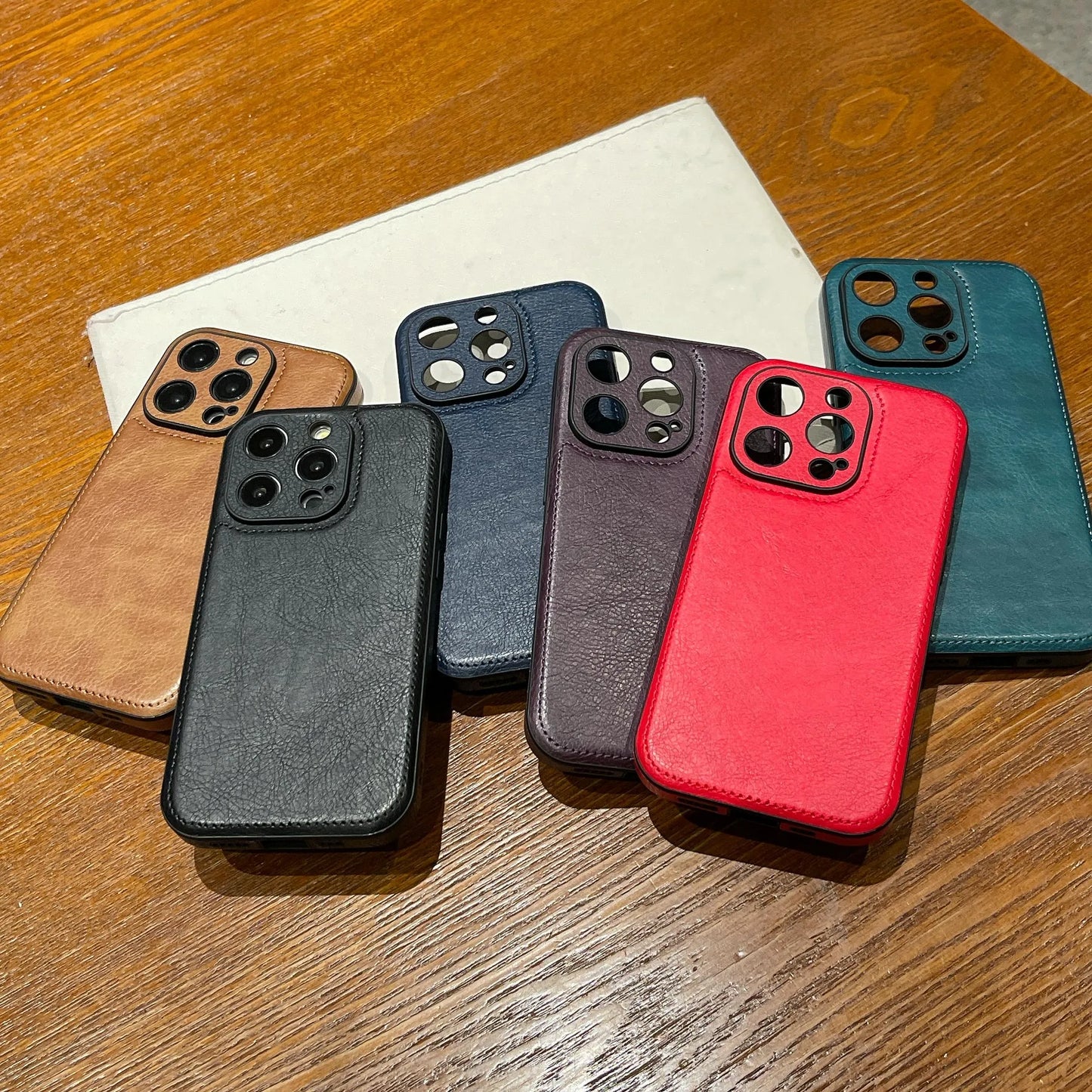 Premium Vintage -nahkainen iPhone-kotelo – Soft Touch iskunkestävä suojakuori
