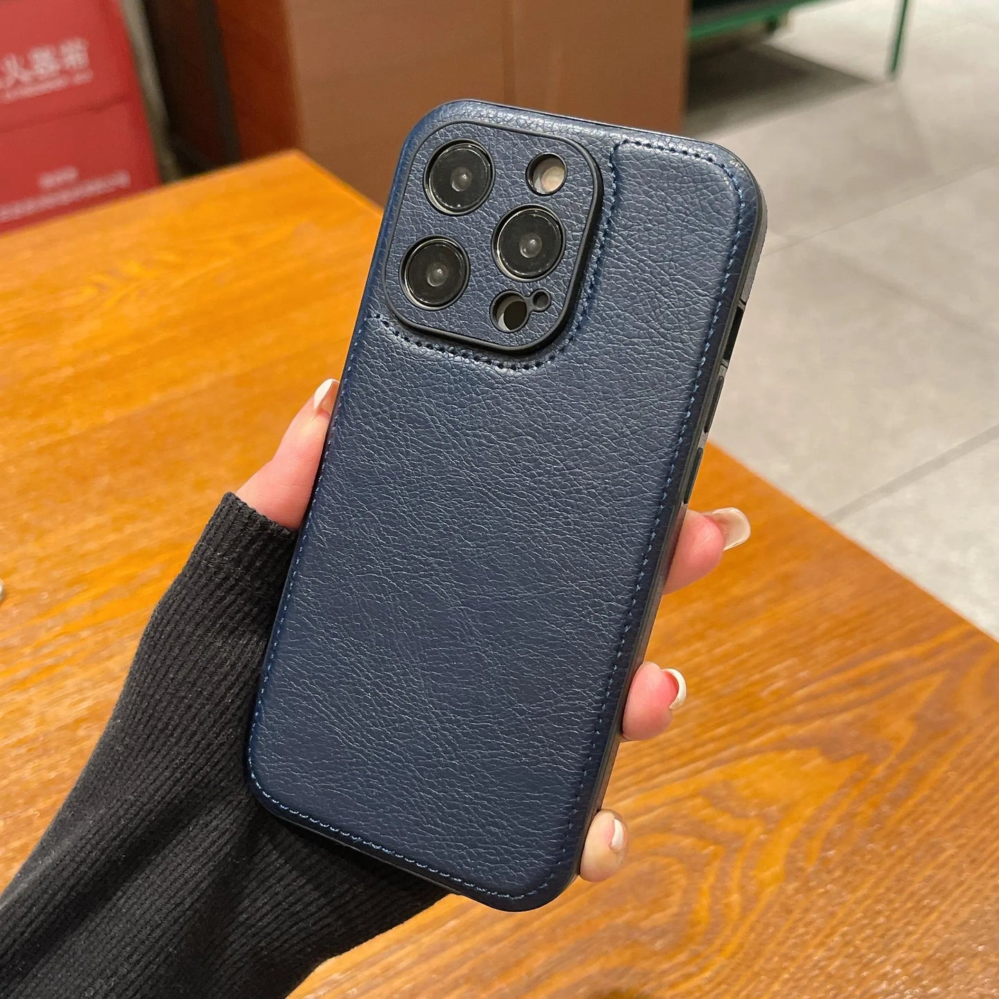 Premium Vintage -nahkainen iPhone-kotelo – Soft Touch iskunkestävä suojakuori