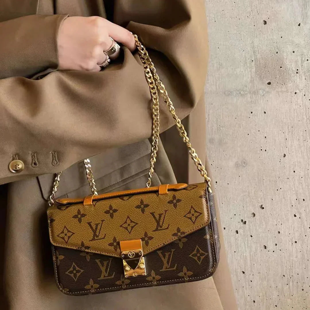 Monogram Canvas Bag Håndholdt Crossbody Chain Mobiltelefon