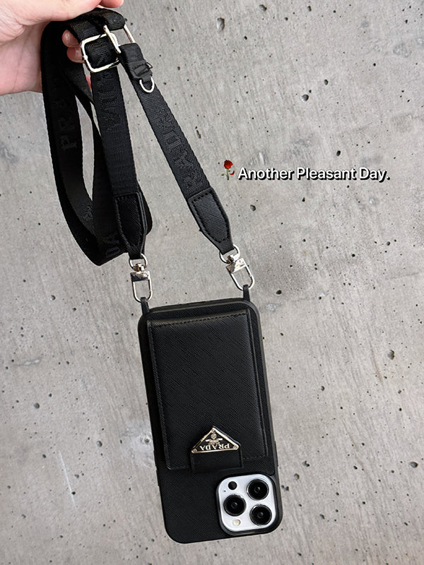 Luksus Crossbody Leather iPhone-deksel