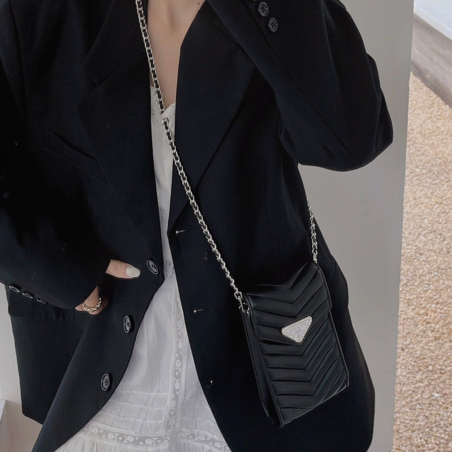 Δερμάτινη τσάντα τηλεφώνου Crossbody