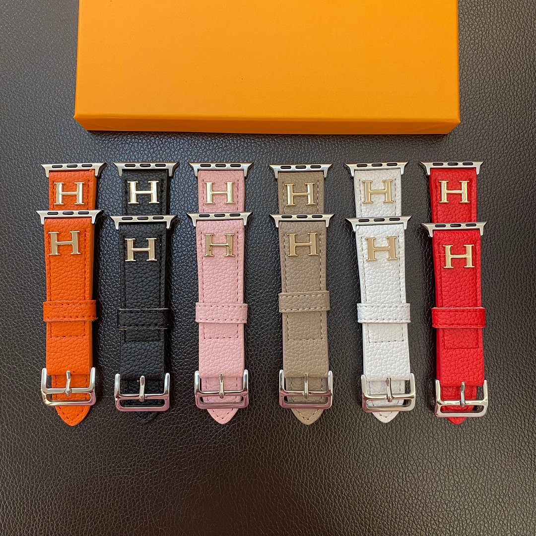 Correa de Apple Watch de cuero genuino con patrón
