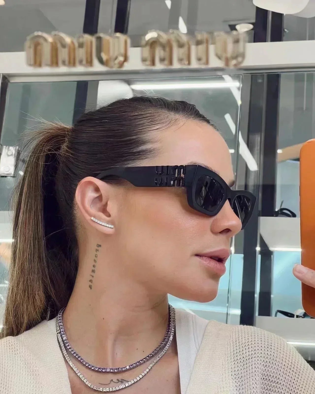 Fashion Square Cat-Eye solglasögon 6037