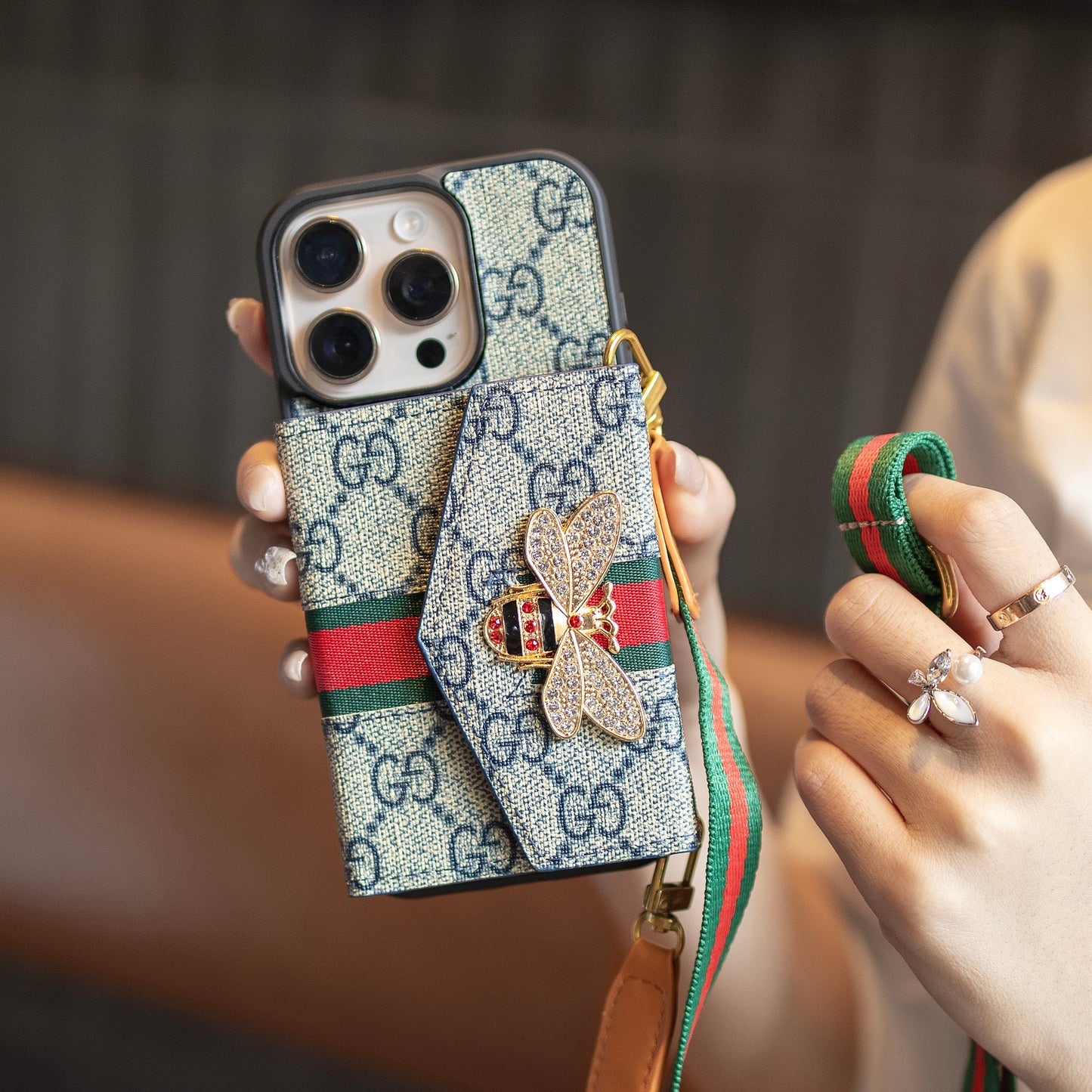 Premium Advanced Crossbody Θήκη iPhone με θήκη κάρτας & Ιμάντας ώμου