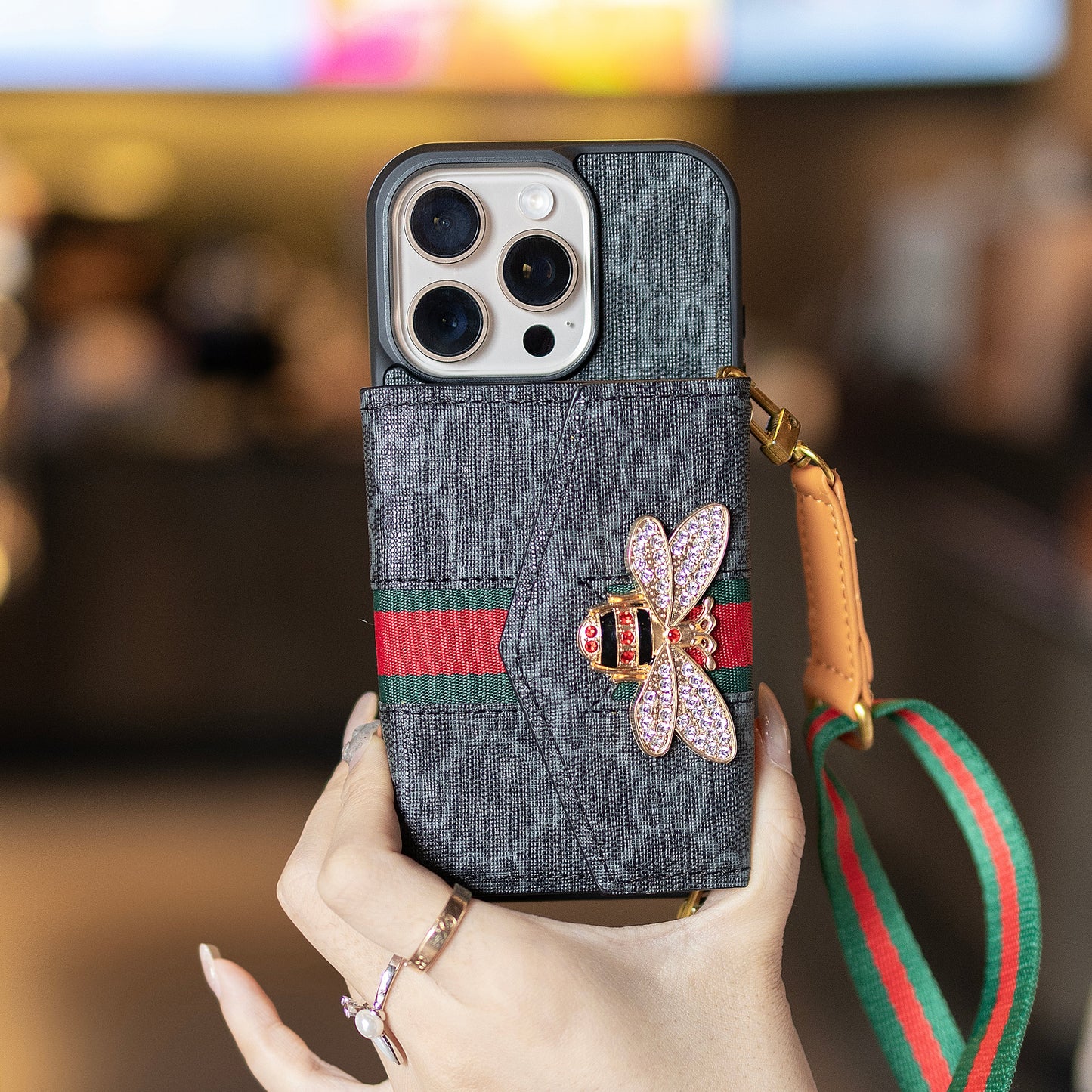 Premium Advanced Crossbody Θήκη iPhone με θήκη κάρτας & Ιμάντας ώμου