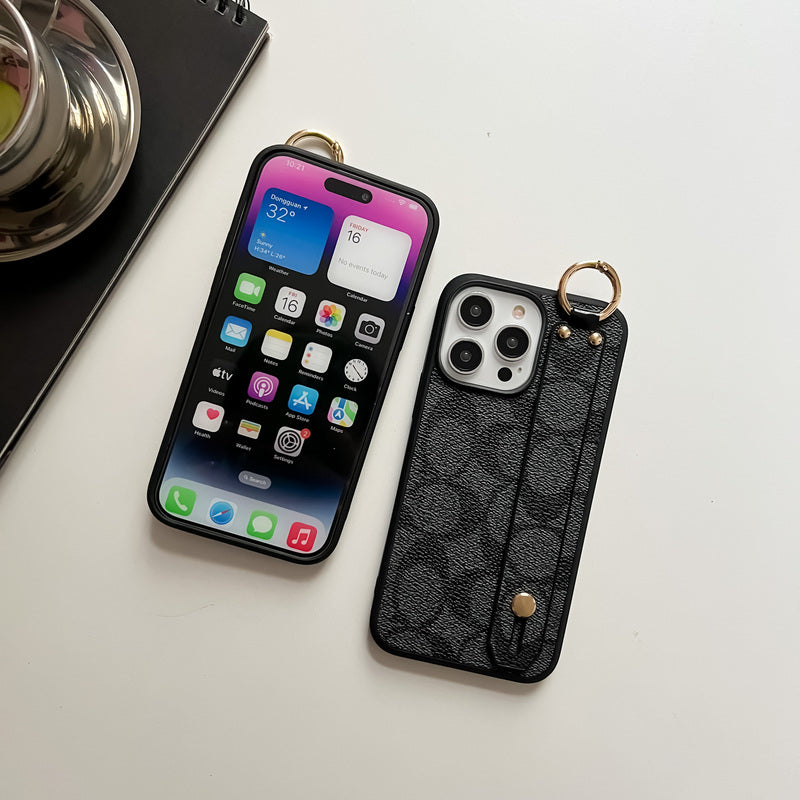 Klasszikus iPhone tok tartóval, fekete-SW240330