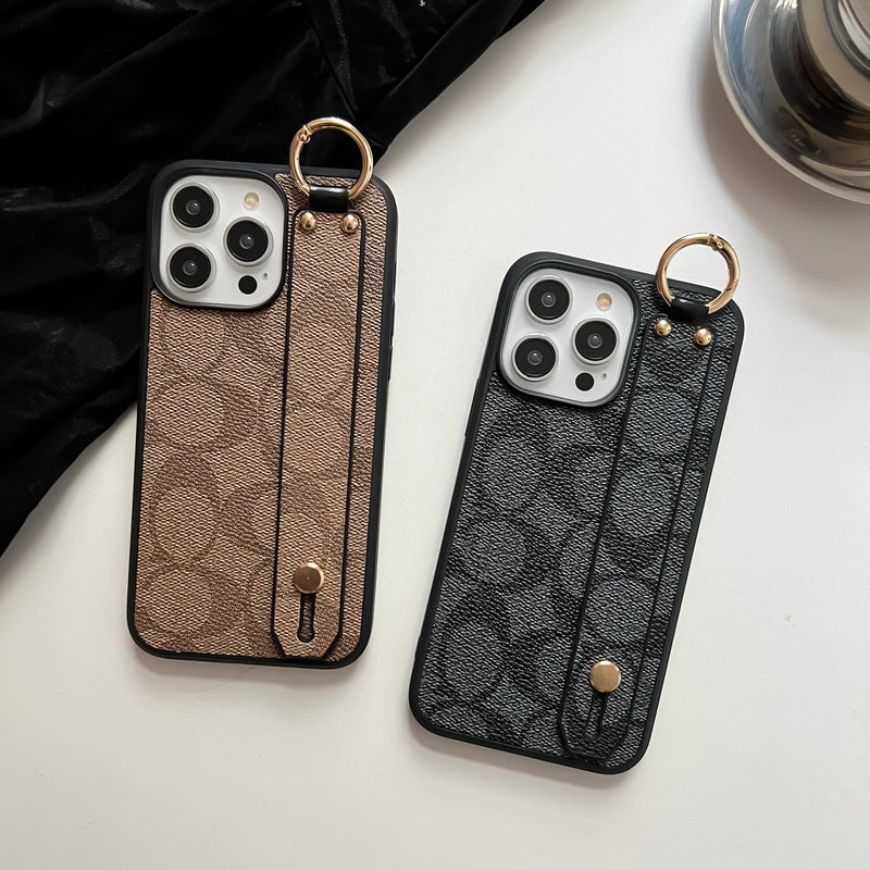 Klasszikus iPhone tok tartóval, fekete-SW240330