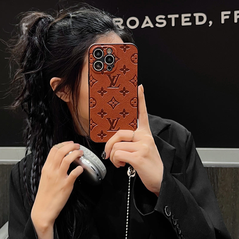 Luksus farvet læder cover til iPhone